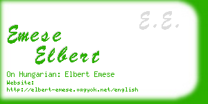 emese elbert business card